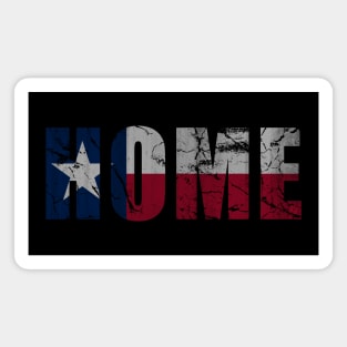 Texas Home Flag Texan Vintage Fade Magnet